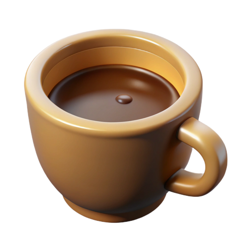 impressive bohemian Cup of coffee. NO BACKGROUND with Transparent Background. 8K png