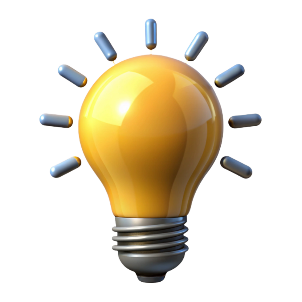 spectacular nordic Lightbulb emitting light. NO BACKGROUND with Transparent Background. high quality png