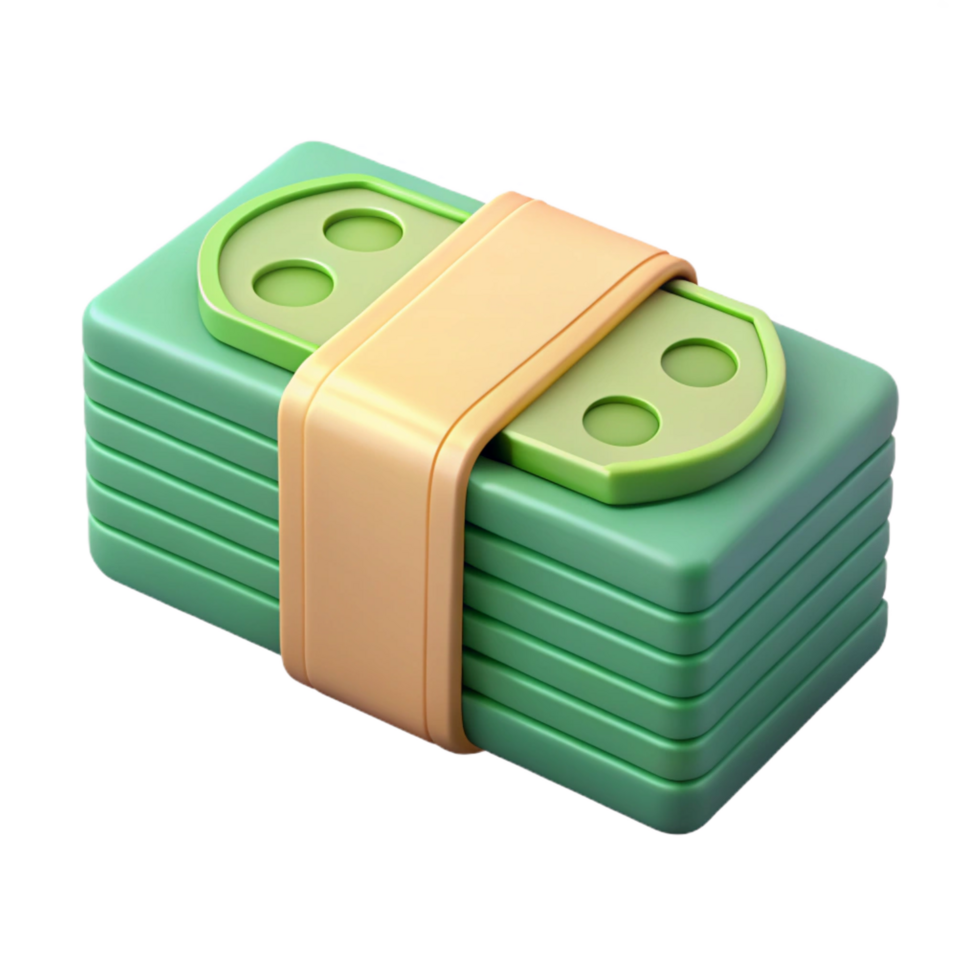 wonderful peaceful baroque Money stack of hundred dollar bills. NO BACKGROUND with Transparent Background. flawless png