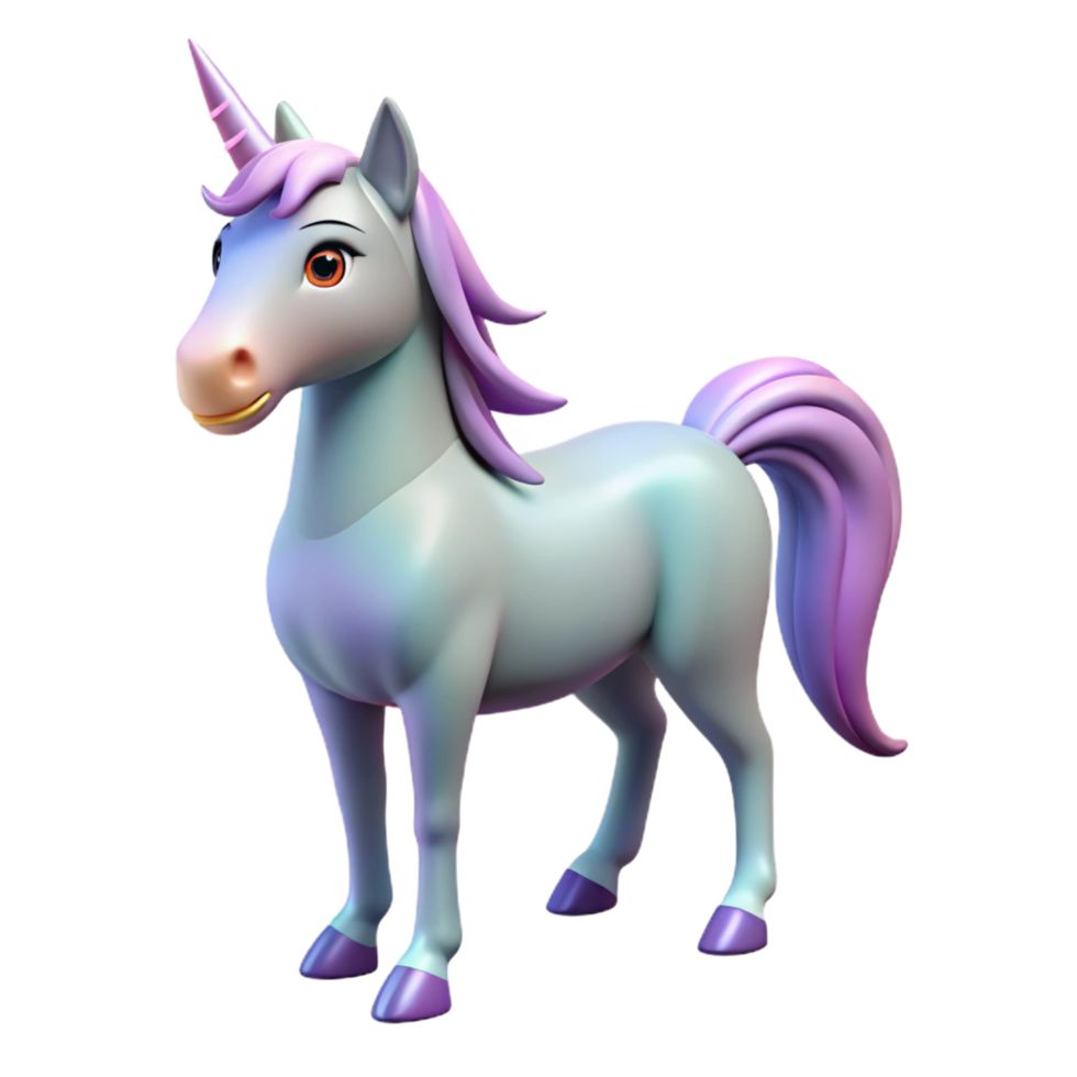 stunning exemplary Unicorn, mythical horse with a single horn. NO BACKGROUND with Transparent Background. png
