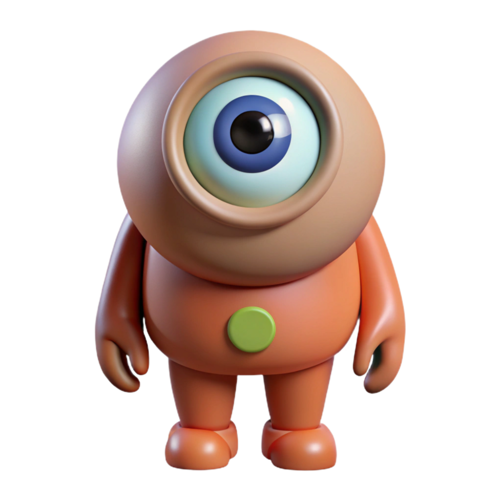 melancholic breathtaking Cyclops, one-eyed giant. NO BACKGROUND with Transparent Background. original png