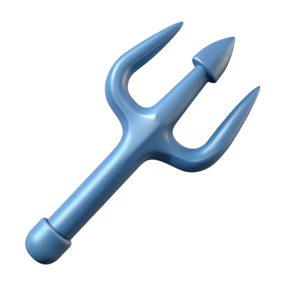 striking abstract Trident of Poseidon. NO BACKGROUND with Transparent Background. fine detail png