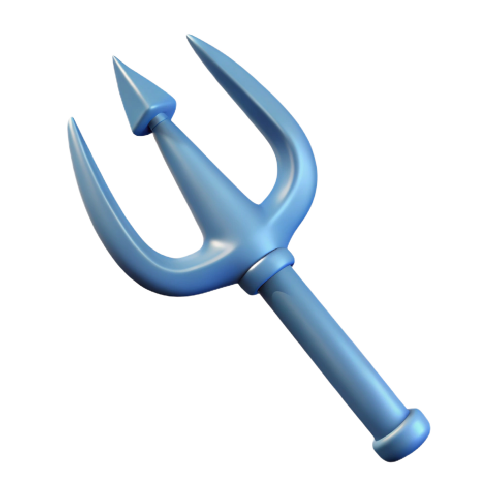 magnificent timeless Trident of Poseidon. NO BACKGROUND with Transparent Background. png