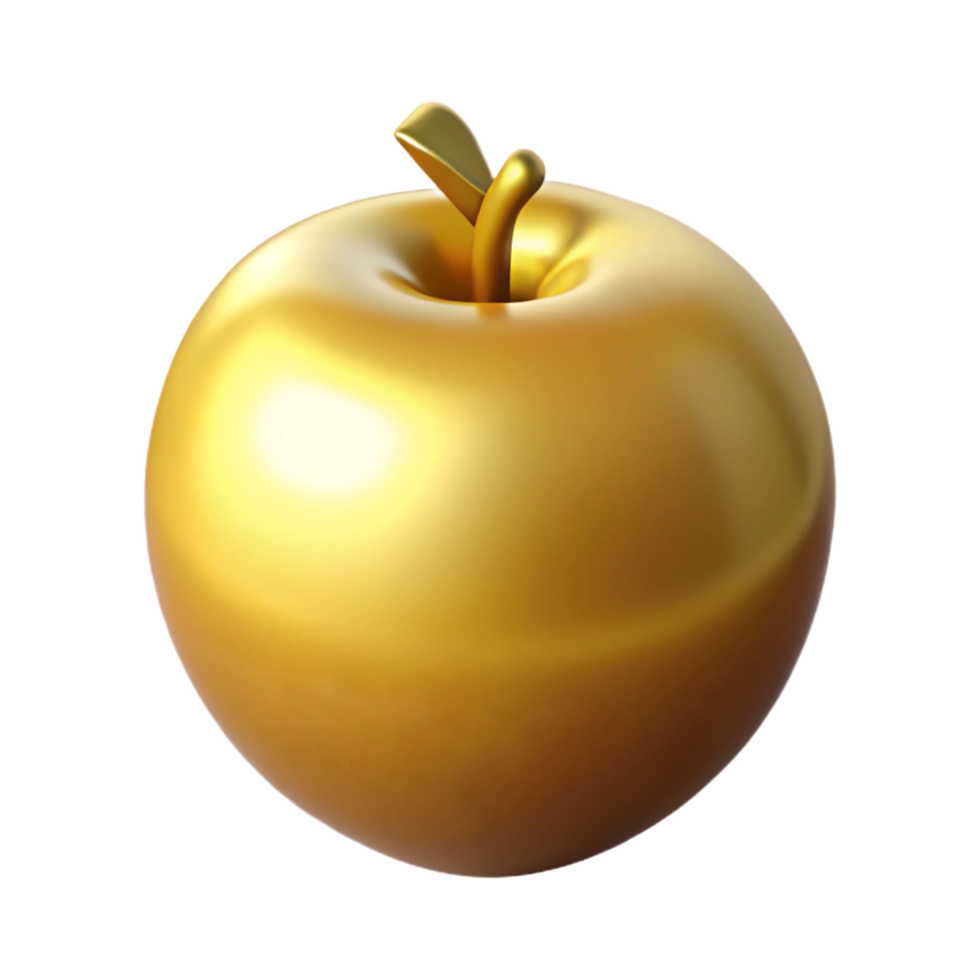 tranquil impressive Golden Apple of Discord. NO BACKGROUND with Transparent Background. crisp png