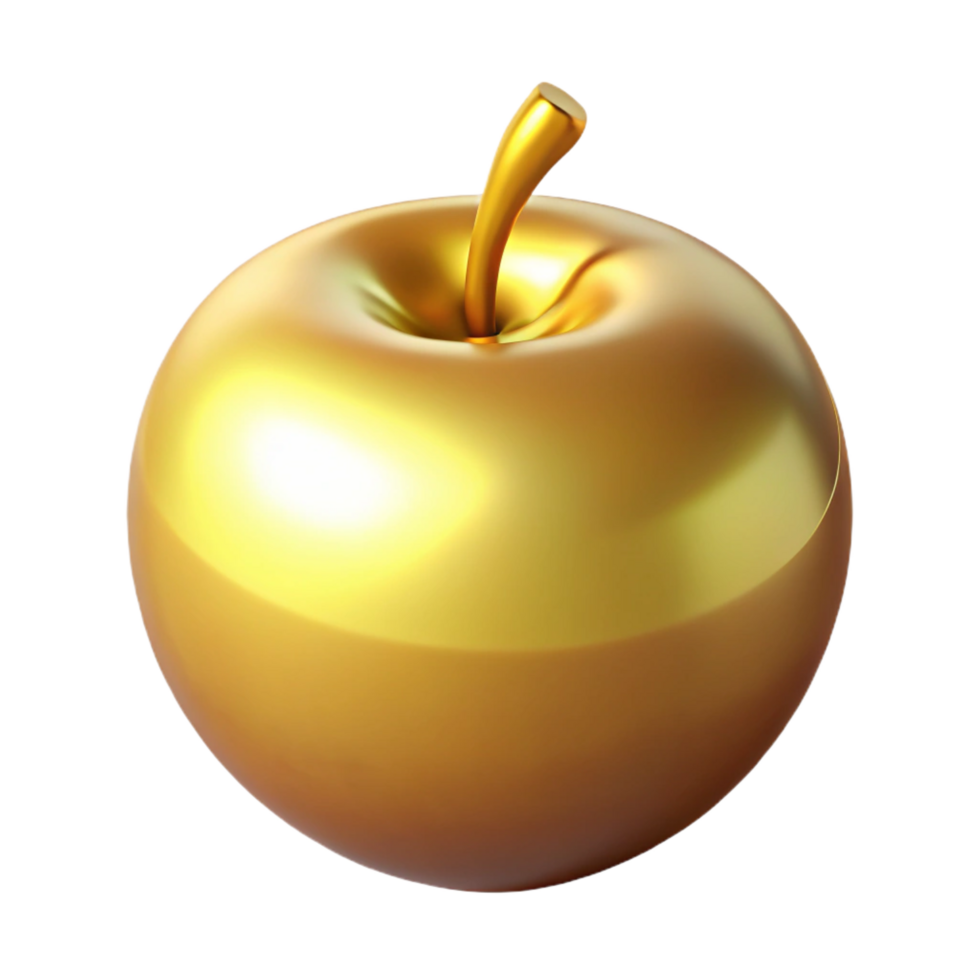 peaceful pristine Golden Apple of Discord. NO BACKGROUND with Transparent Background. authentic png