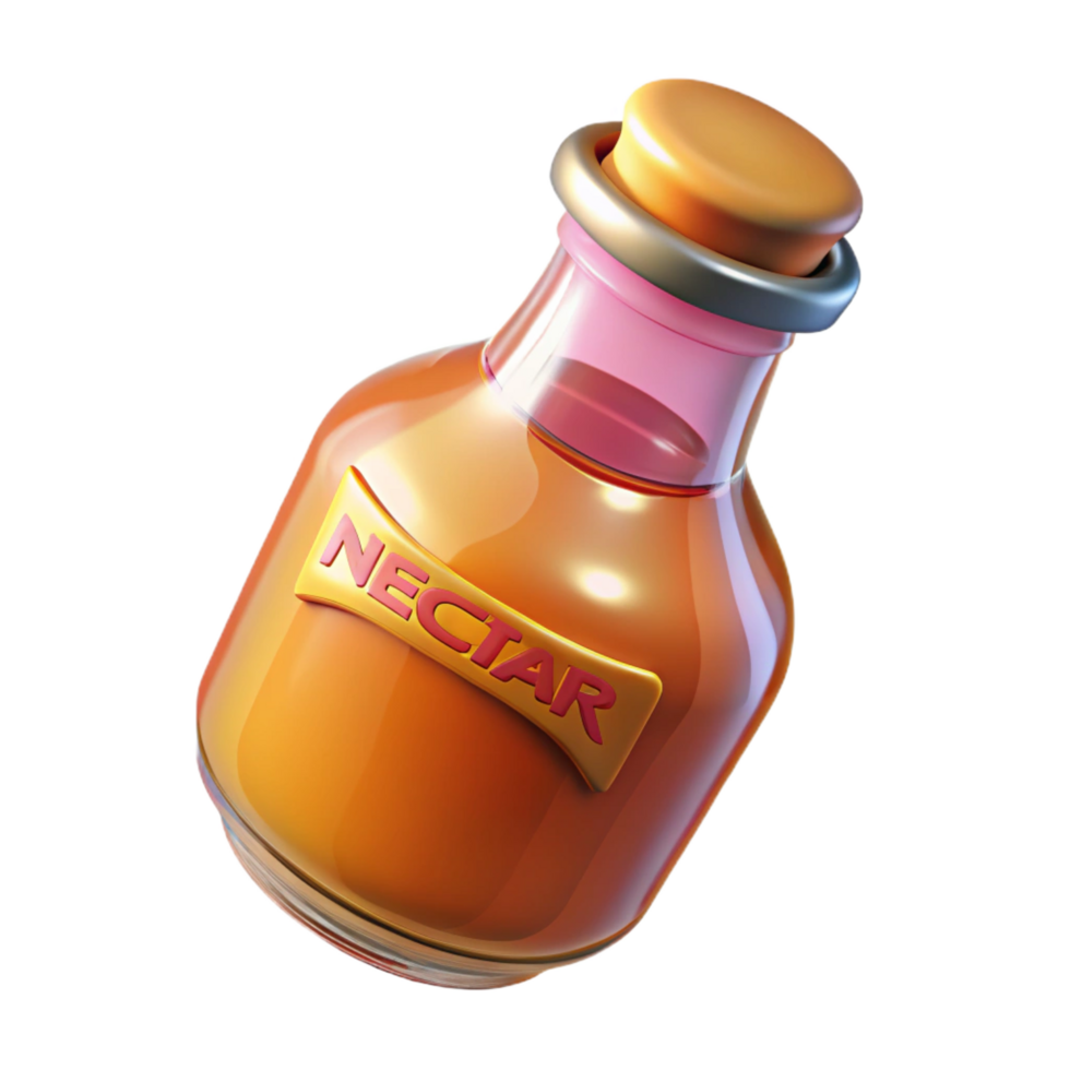 playful wonderful Nectar, drink of the gods. NO BACKGROUND with Transparent Background. sharp png