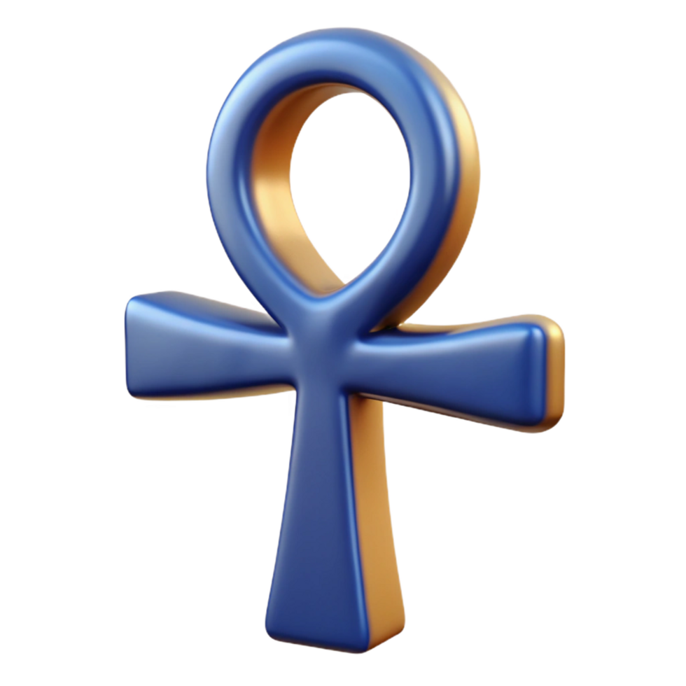 sumptuous melancholic coastal Ankh, Egyptian symbol of life. NO BACKGROUND with Transparent Background. sharp png