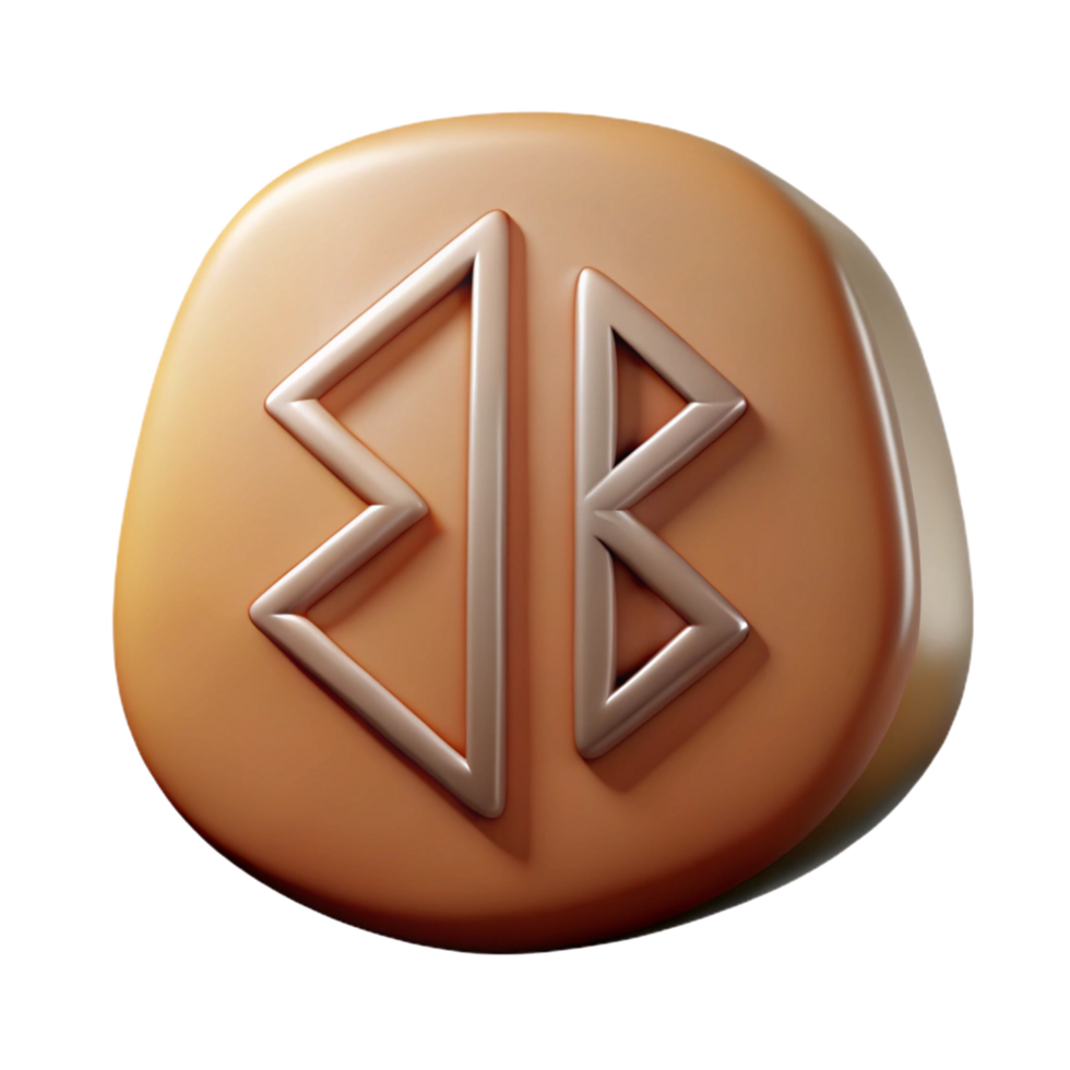 mesmerizing notable Norse Rune Stone with inscription. NO BACKGROUND with Transparent Background. png