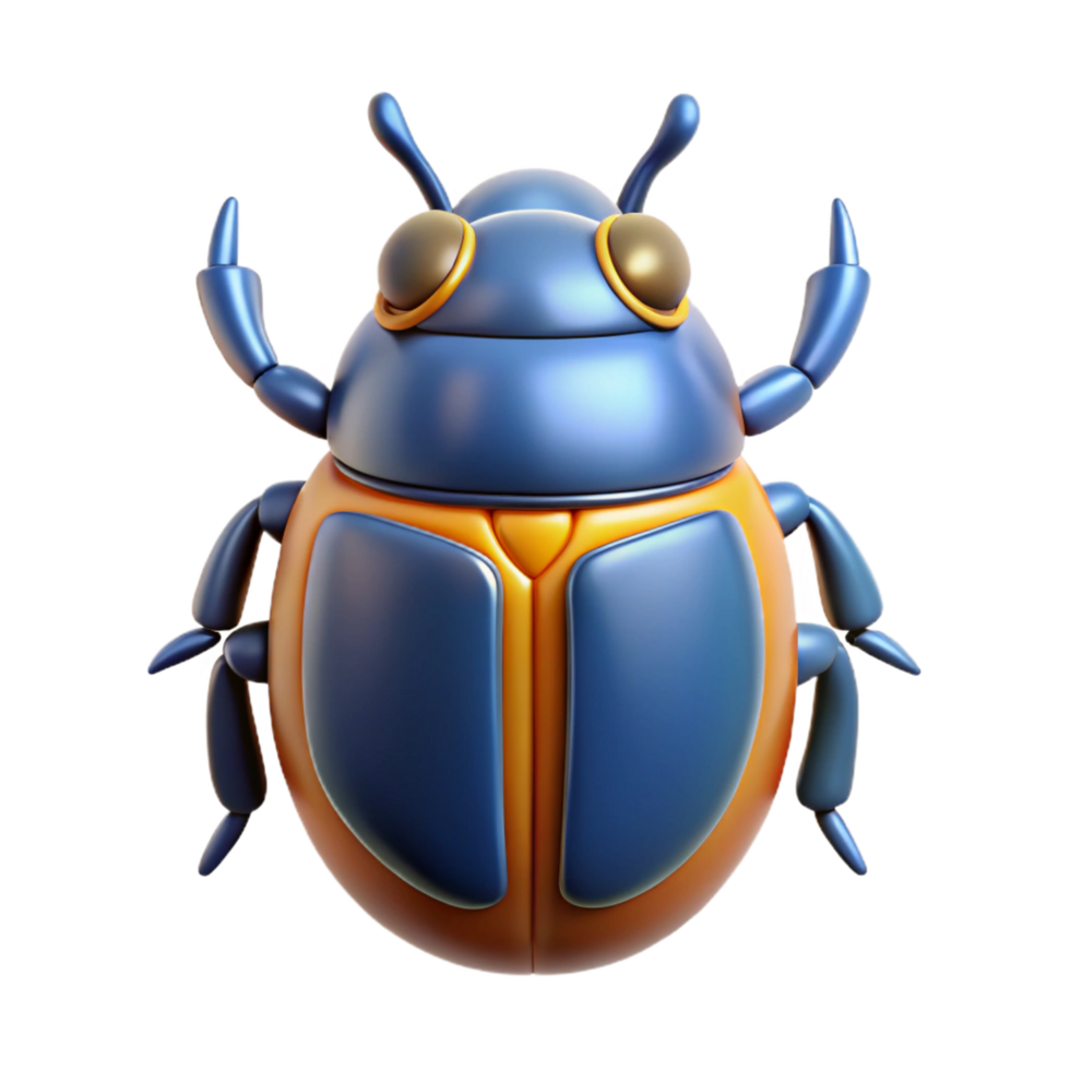 vibrant dramatic mid-century Scarab beetle, Egyptian sacred insect. NO BACKGROUND with Transparent Background. flawless png