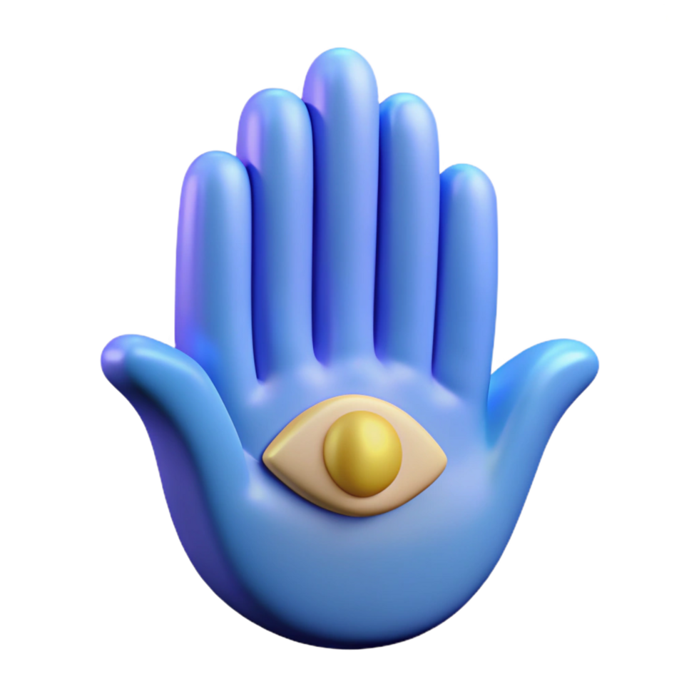immaculate distinguished Hamsa hand symbol. NO BACKGROUND with Transparent Background. png