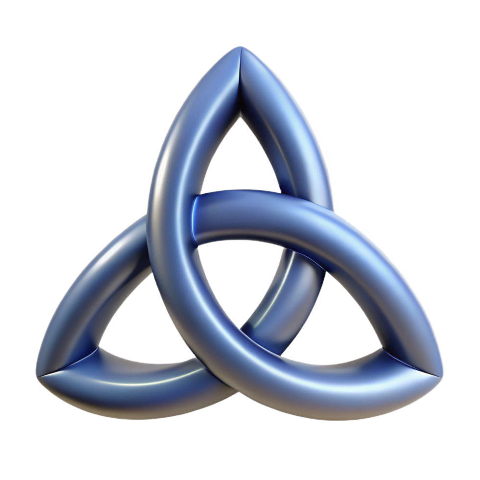 playful exquisite Triquetra symbol. NO BACKGROUND with Transparent Background. premium png