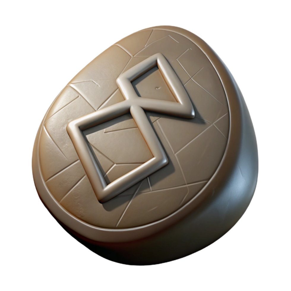 tranquil fascinating Norse Rune Stone with inscription. NO BACKGROUND with Transparent Background. flawless png