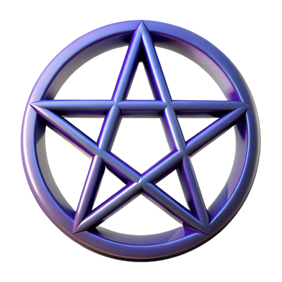 joyful sumptuous Pentacle symbol. NO BACKGROUND with Transparent Background. 8K png
