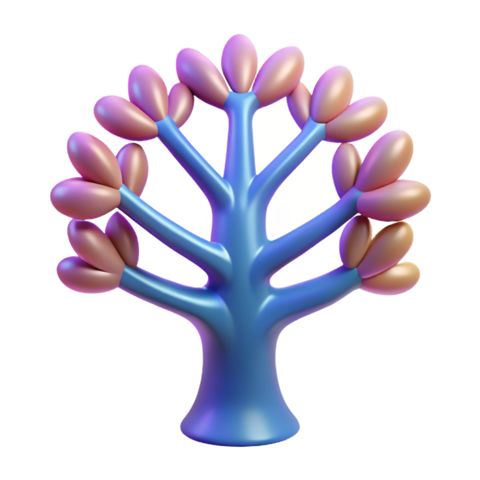 reflective stunning Tree of Life symbol. NO BACKGROUND with Transparent Background. high quality png