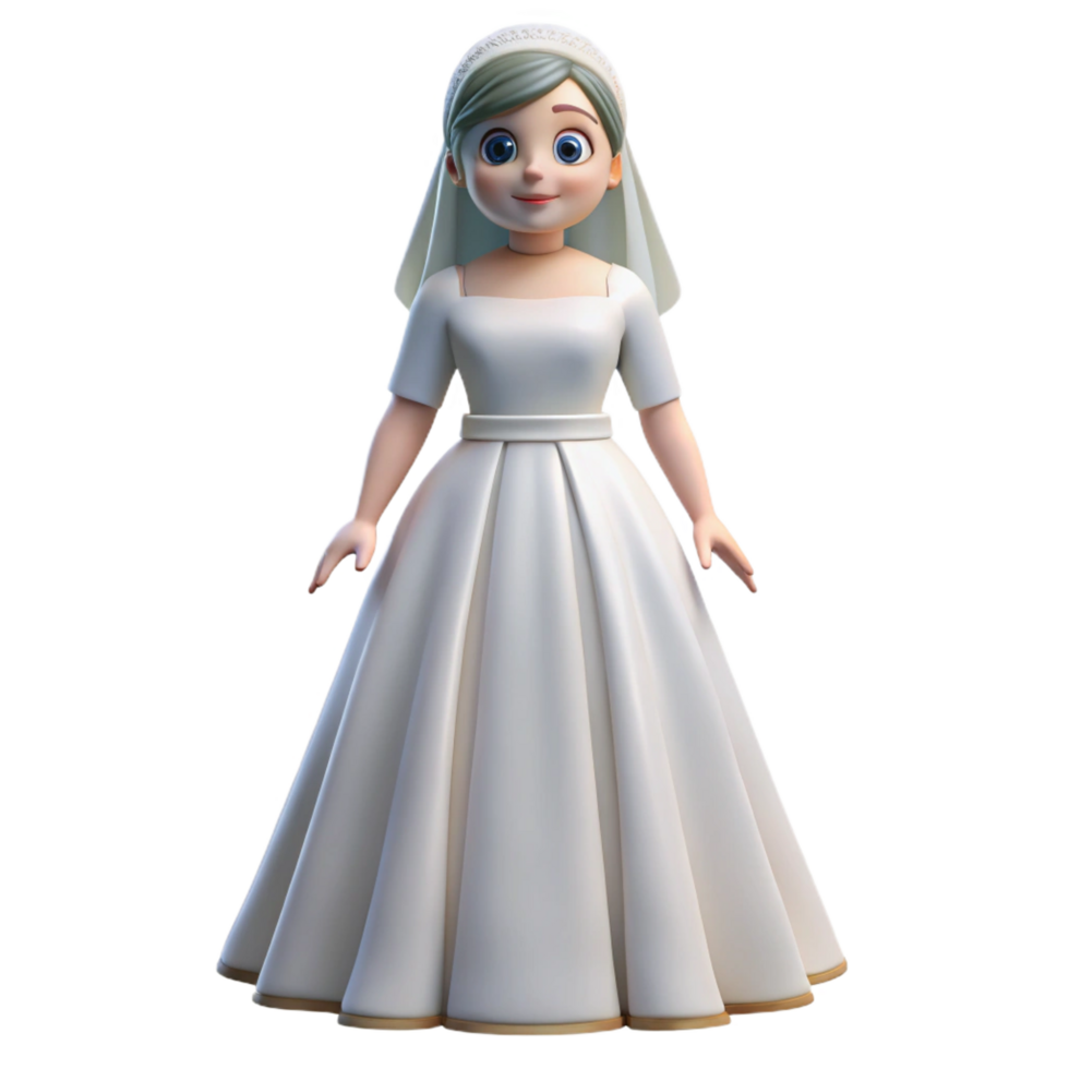 majestic dynamic victorian Bride in white wedding dress, NO BACKGROUND with Transparent Background. masterfully captured png