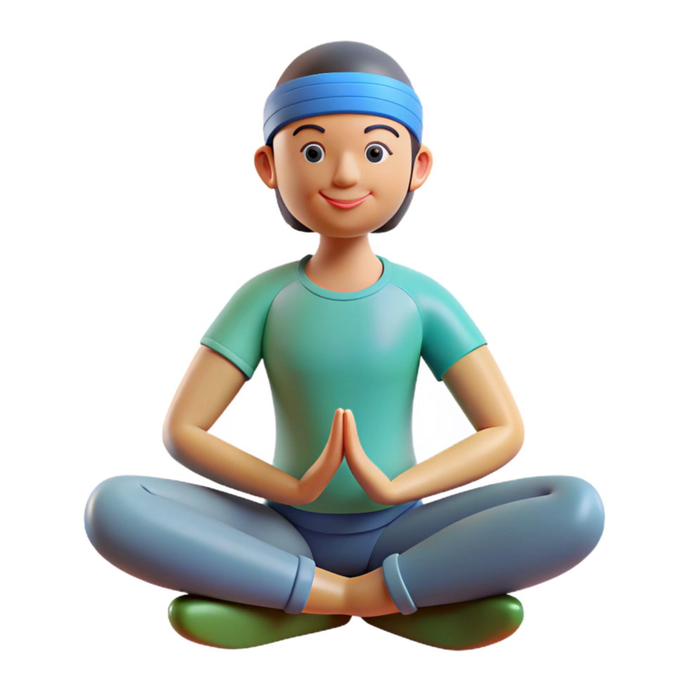 mysterious majestic Yoga instructor in lotus position, NO BACKGROUND with Transparent Background. expertly shot png