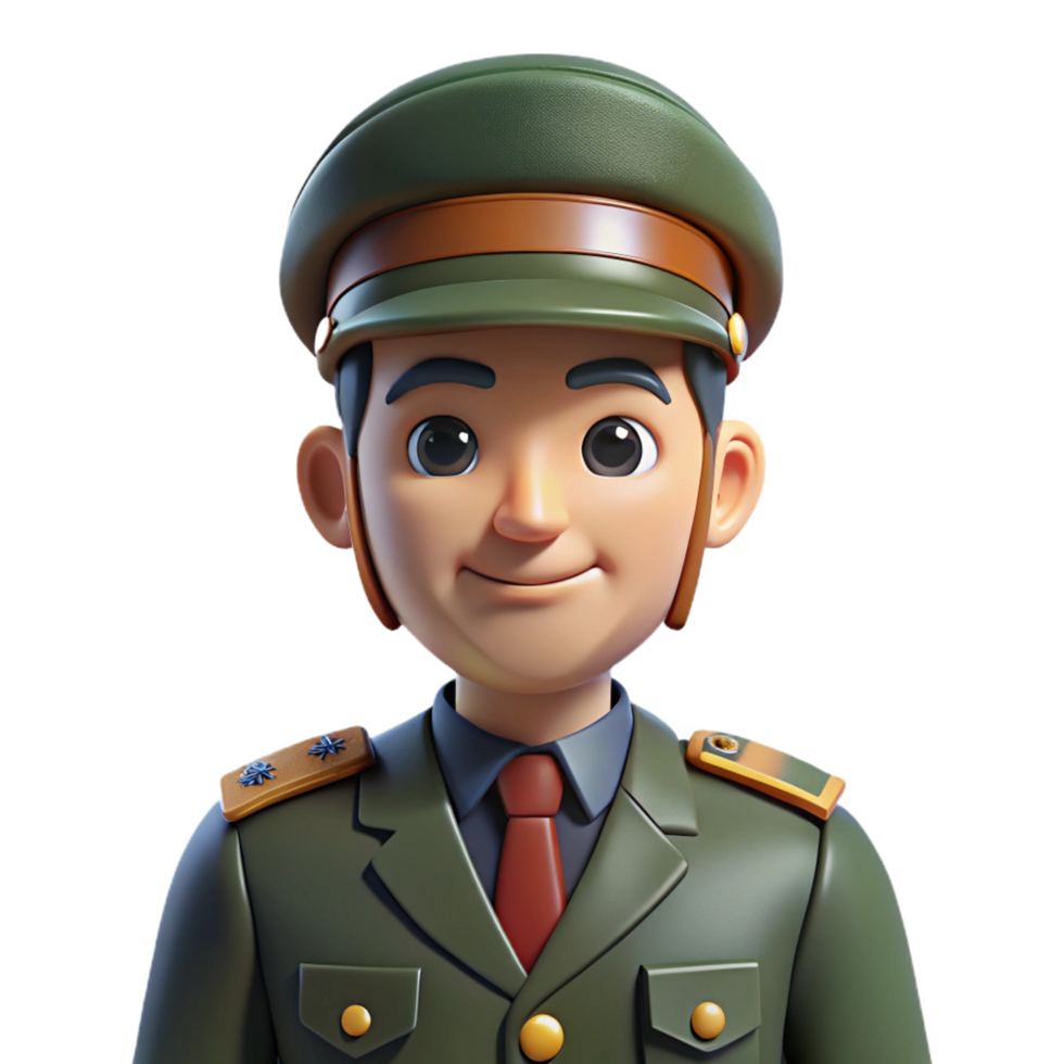 stunning timeless Soldier in uniform, NO BACKGROUND with Transparent Background. png