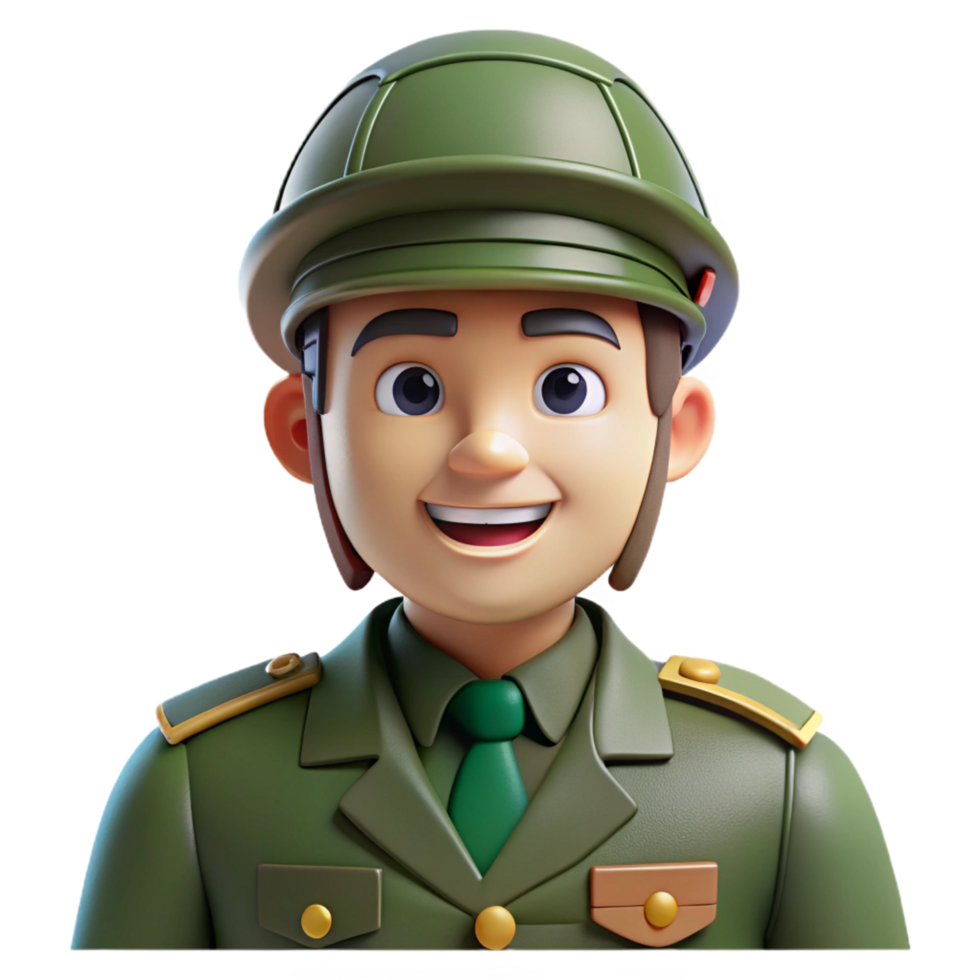 passionate beautiful Soldier in uniform, NO BACKGROUND with Transparent Background. perfect clarity png