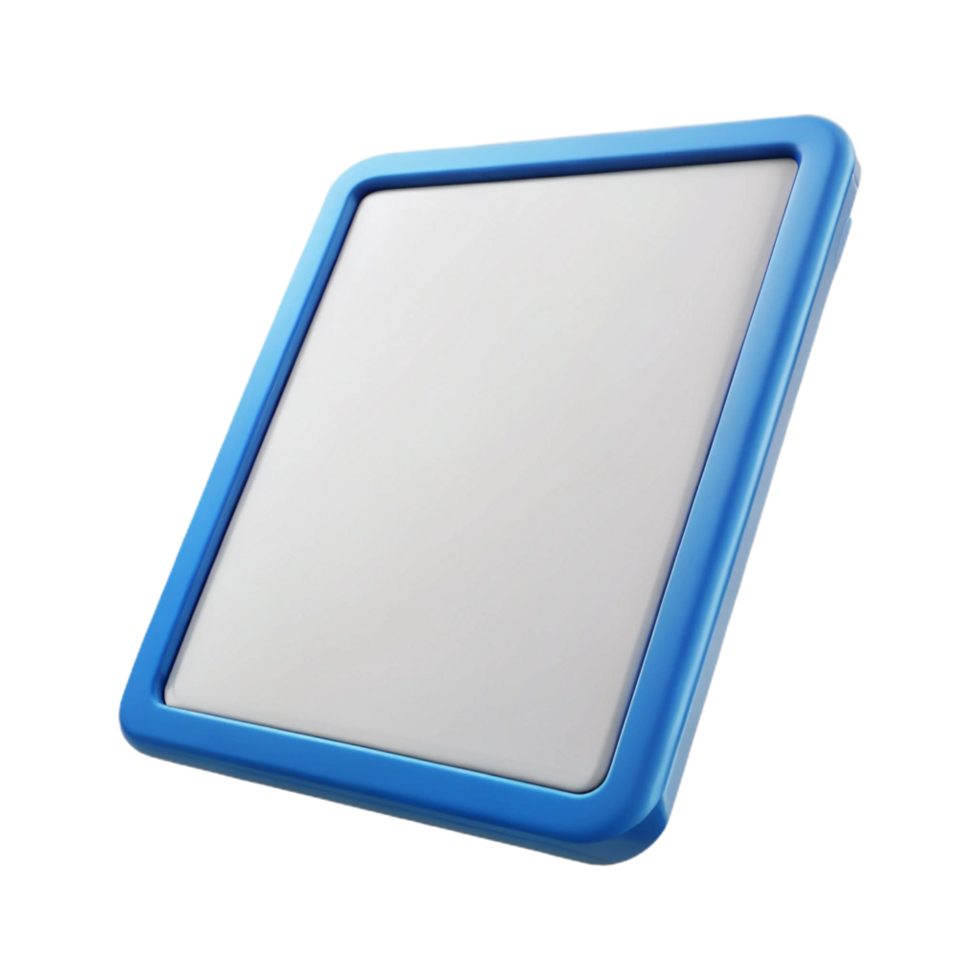 memorable victorian Tablet with blank screen, NO BACKGROUND with Transparent Background. 4K png