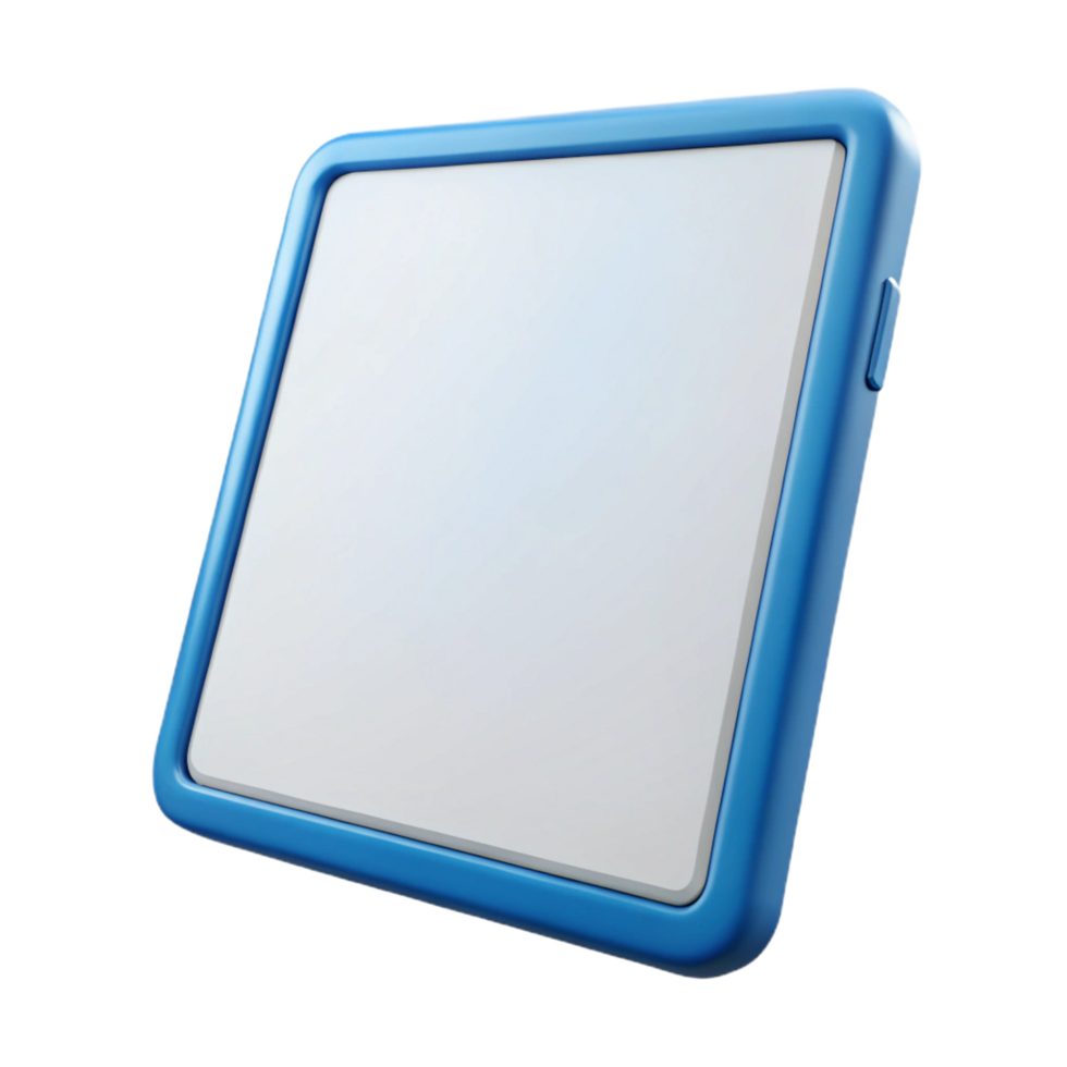 picturesque tranquil geometric Tablet with blank screen, NO BACKGROUND with Transparent Background. high quality png