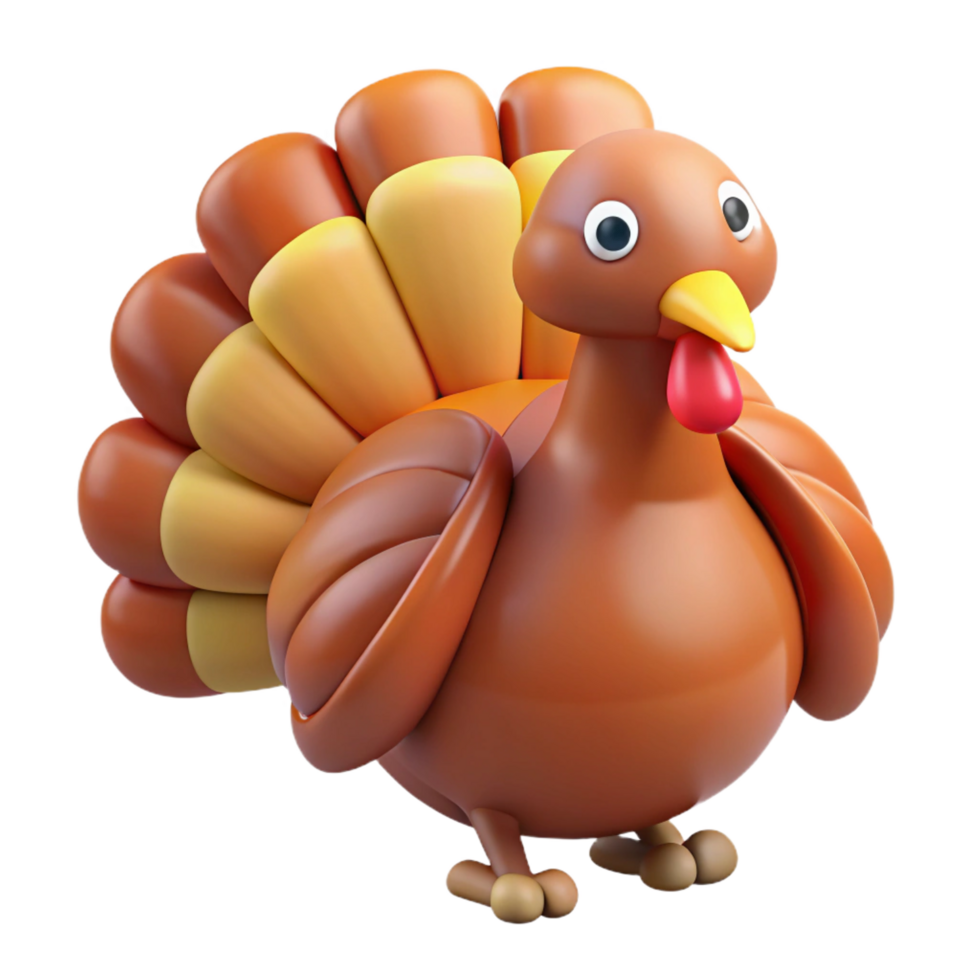 spectacular elegant Turkey for Thanksgiving, NO BACKGROUND with Transparent Background. impeccable png