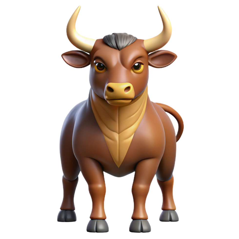 joyful breathtaking Minotaur, mythical creature, half-bull, half-human. NO BACKGROUND with Transparent Background. premium png