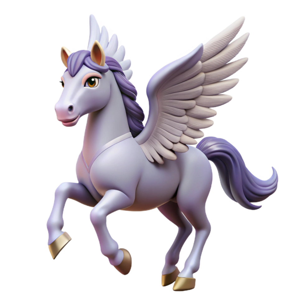 unforgettable surreal Pegasus, winged horse. NO BACKGROUND with Transparent Background. exclusive png