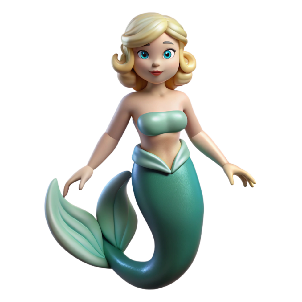 serene inspired Siren, mythical creature, known for enchanting sailors with their voices. NO BACKGROUND with Transparent Background. png