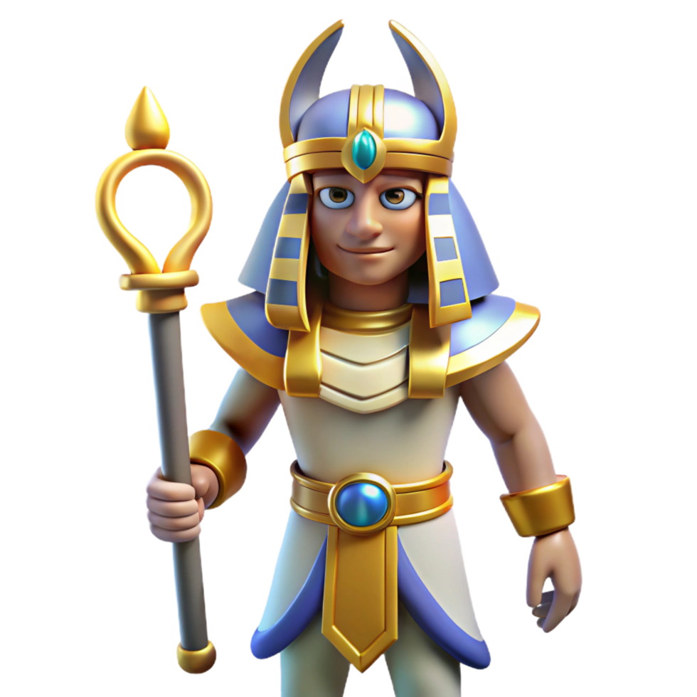sought-after avant-garde Osiris, Egyptian god of the afterlife. NO BACKGROUND with Transparent Background. genuine png