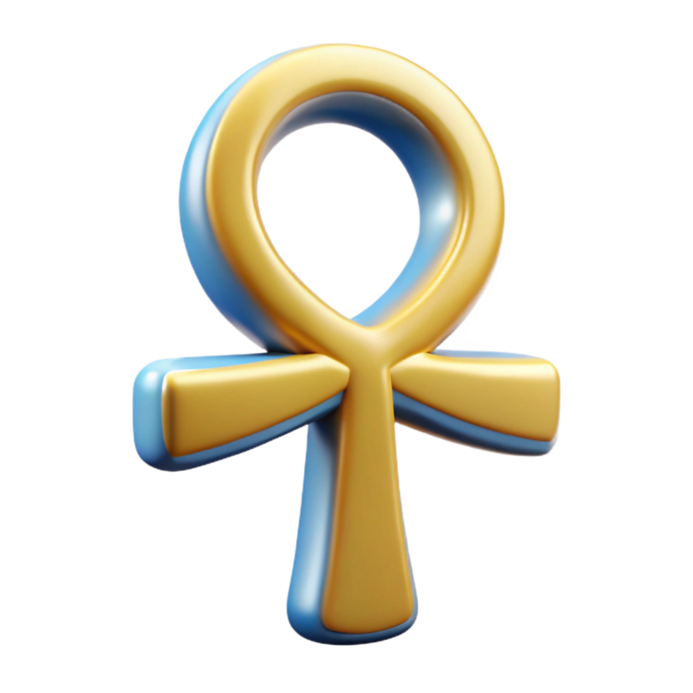tranquil glorious Ankh, Egyptian symbol of life. NO BACKGROUND with Transparent Background. top-tier png