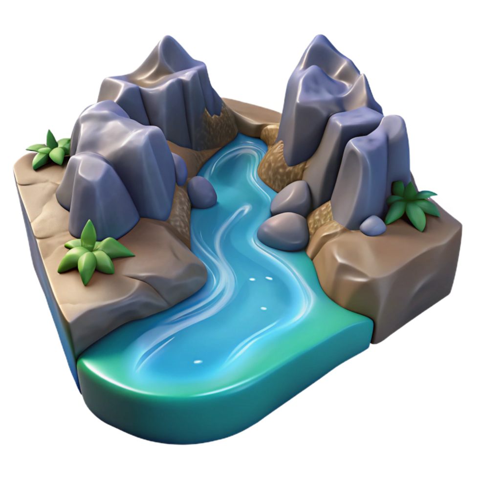 nostalgic splendid Styx River, river in the Underworld. NO BACKGROUND with Transparent Background. high resolution png