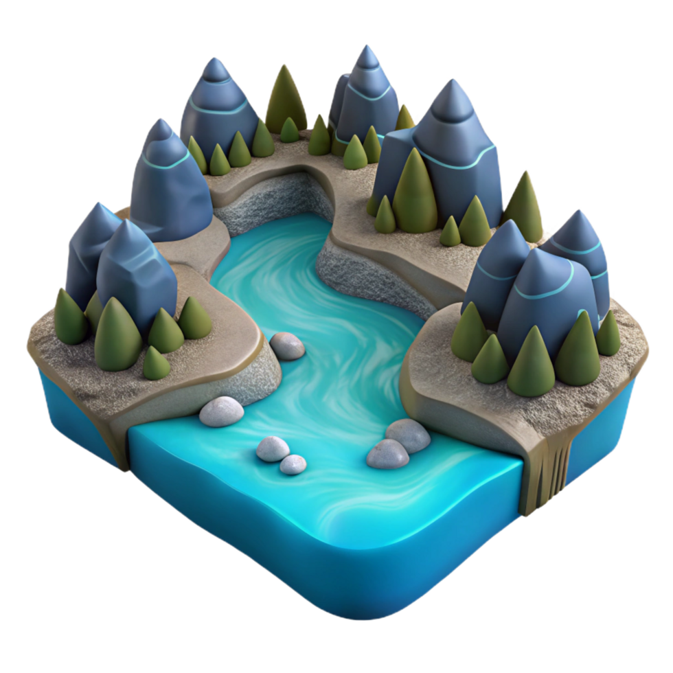 sought-after retro Styx River, river in the Underworld. NO BACKGROUND with Transparent Background. expertly shot png