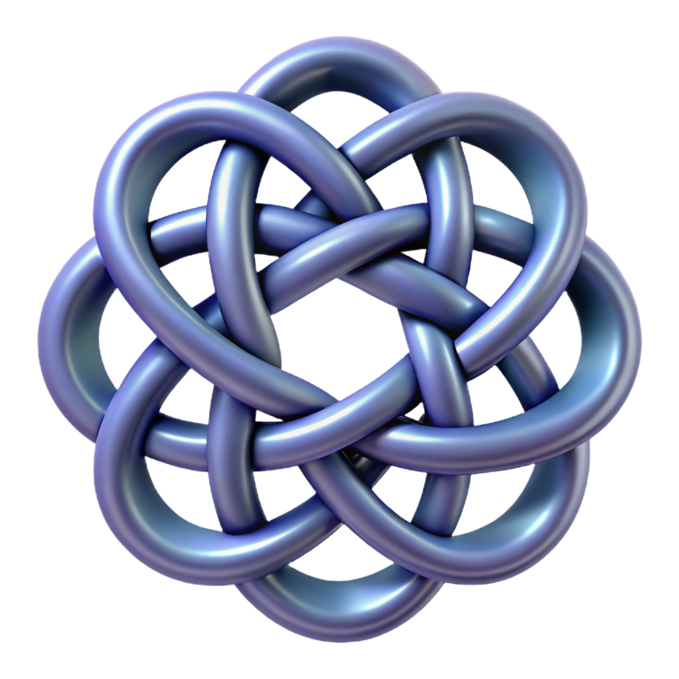 joyful fascinating Celtic Knot, intricate design. NO BACKGROUND with Transparent Background. high resolution png