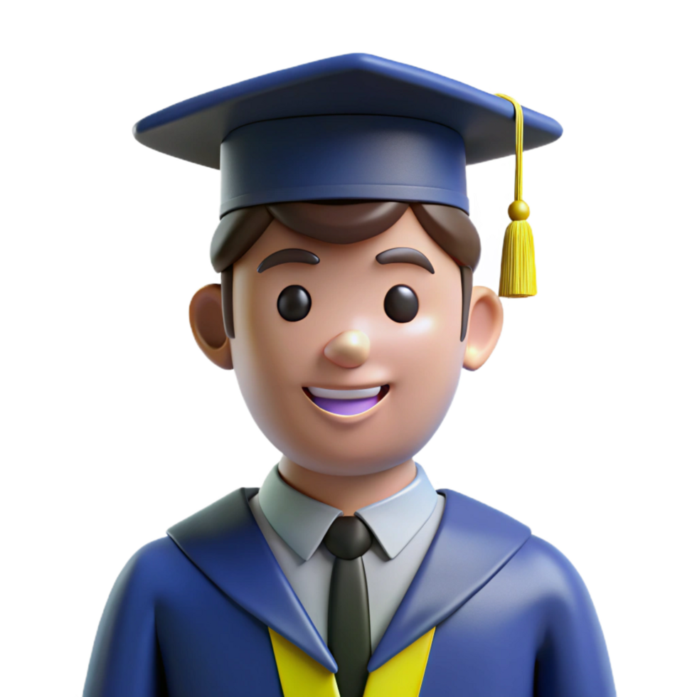 impressive unparalleled Graduate student, cap and gown, NO BACKGROUND with Transparent Background. png