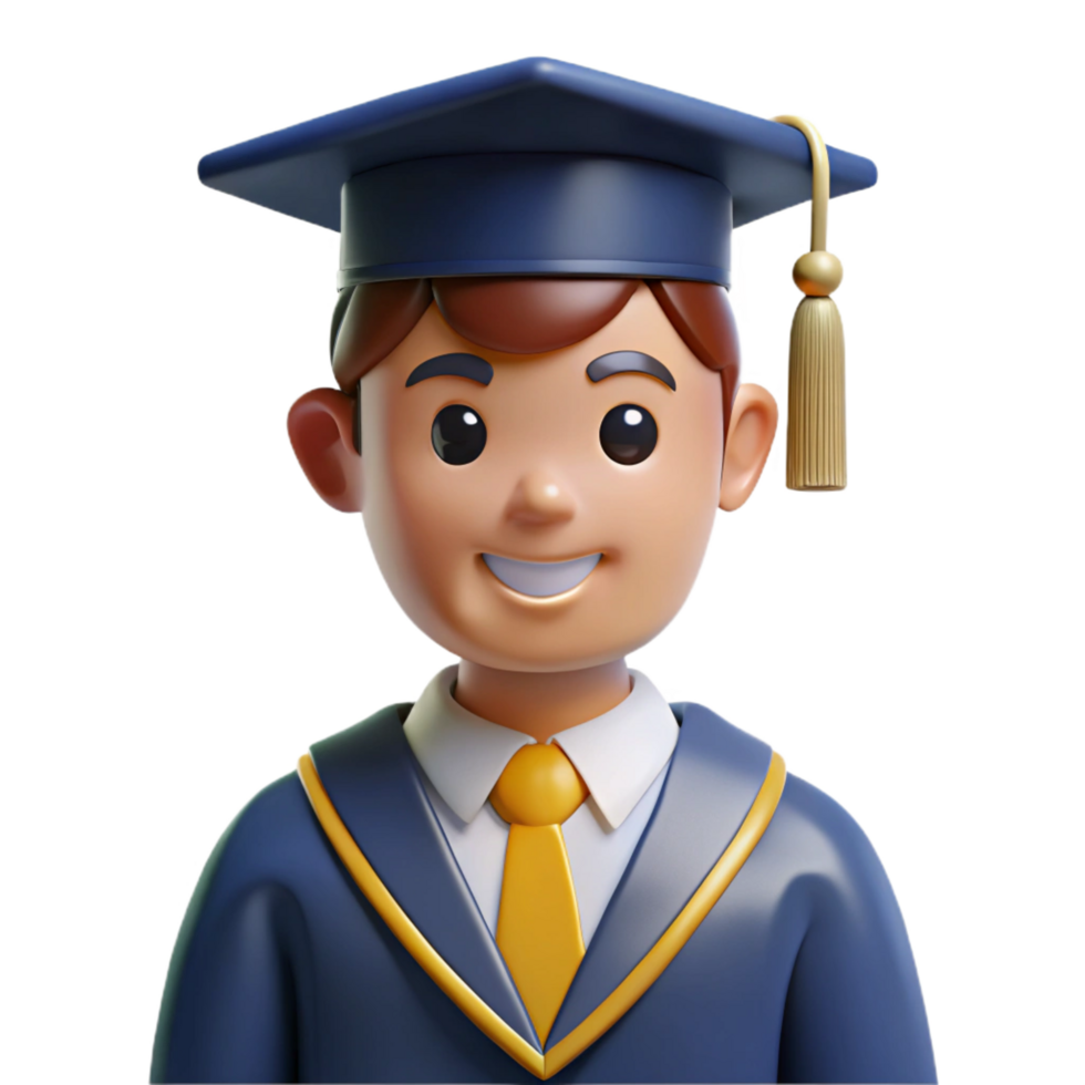 stunning distinguished Graduate student, cap and gown, NO BACKGROUND with Transparent Background. png