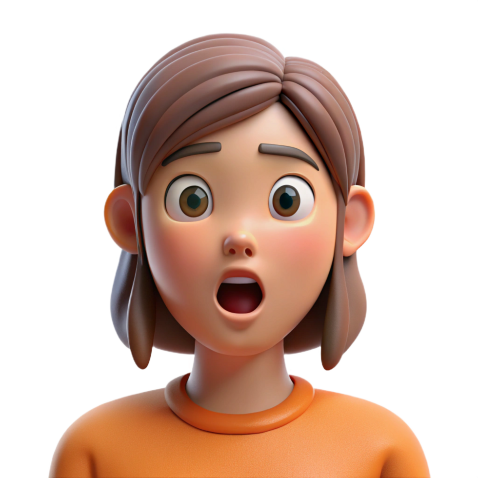 stunning playful rustic Surprised teenager girl, close-up, NO BACKGROUND with Transparent Background. precision png