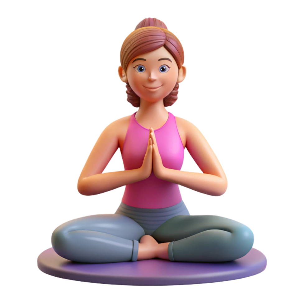 remarkable creative Woman, practicing yoga, NO BACKGROUND with Transparent Background. luxury png