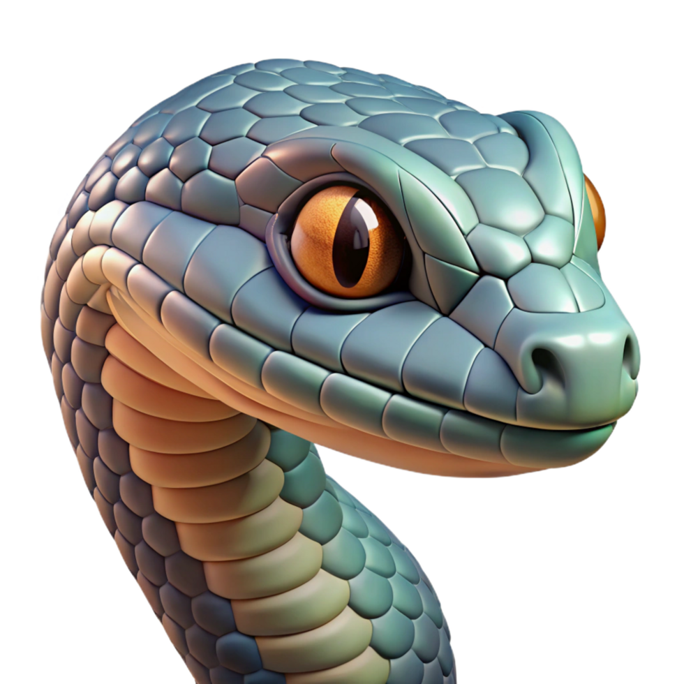 rare baroque Snake, portrait, NO BACKGROUND with Transparent Background. exclusive png