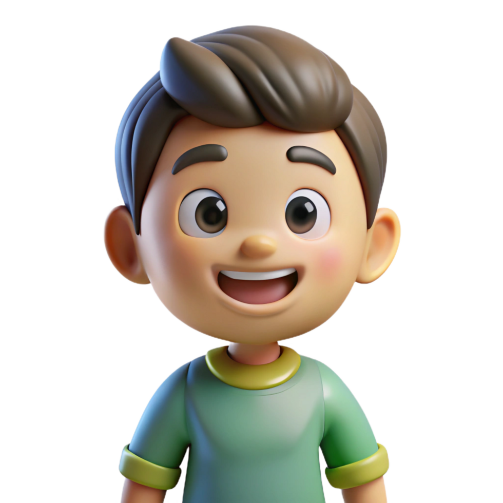 peaceful pristine Cartoon character, happy, NO BACKGROUND with Transparent Background. precision png