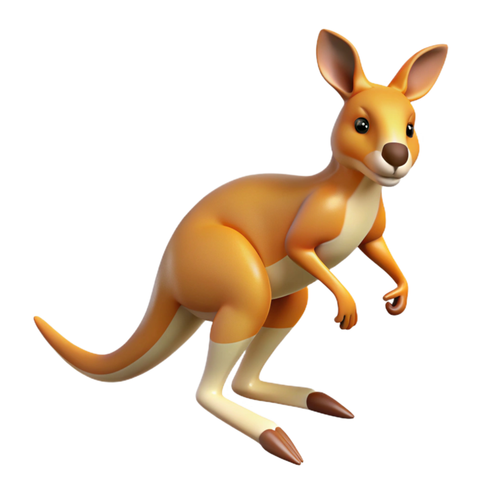 signature rustic A hopping kangaroo, NO BACKGROUND with Transparent Background. luxury png