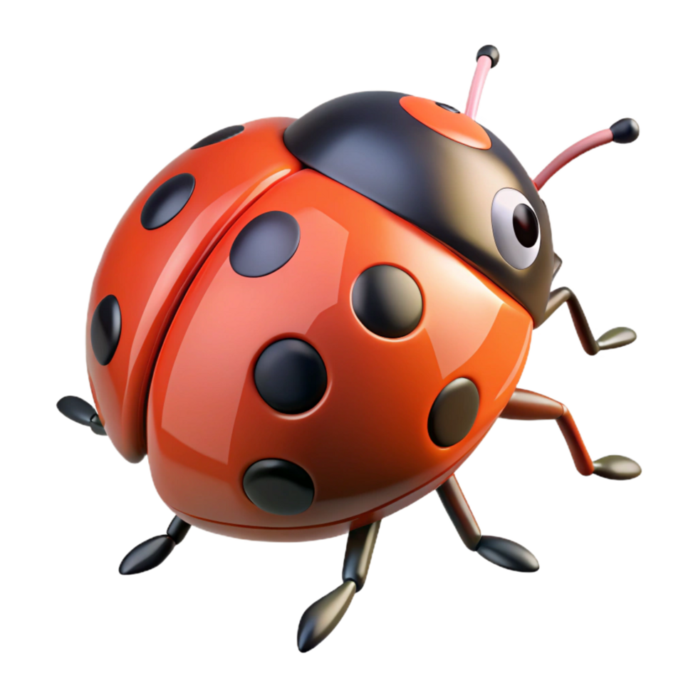 majestic bohemian A crawling ladybug, NO BACKGROUND with Transparent Background. refined png