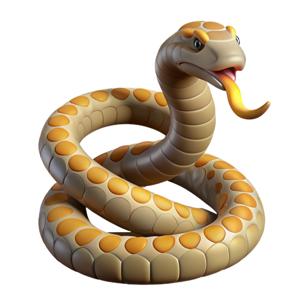 vibrant ethereal rustic A slithering rattlesnake, NO BACKGROUND with Transparent Background. premium png
