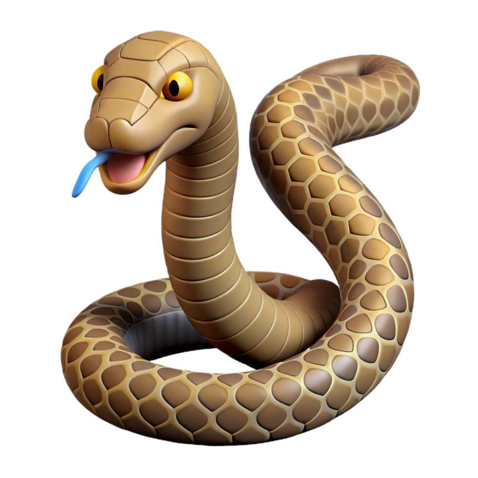 serene romantic vintage A slithering rattlesnake, NO BACKGROUND with Transparent Background. luxury png