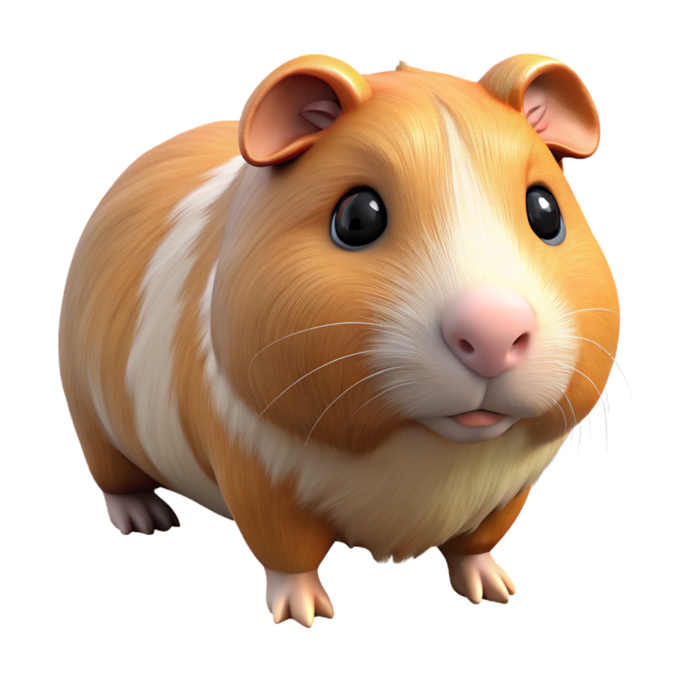 iconic classic A guinea pig, NO BACKGROUND with Transparent Background. sharp png
