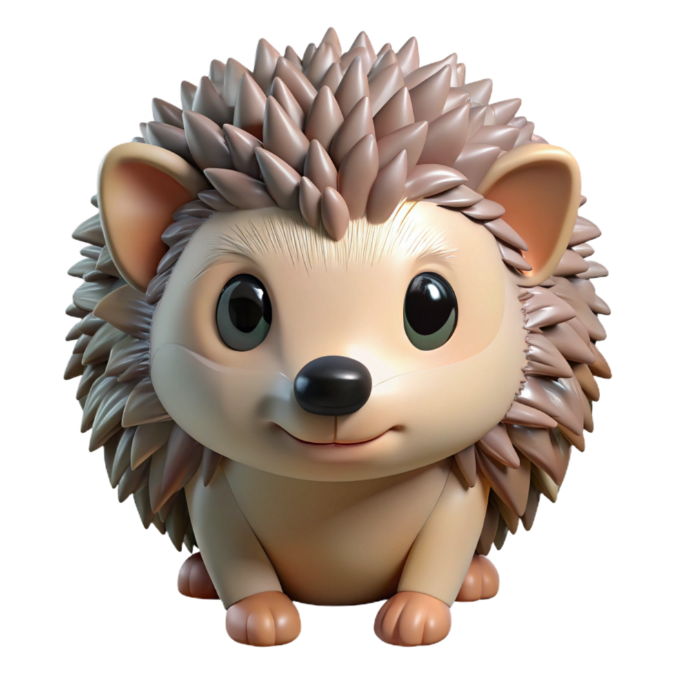 whimsical alluring A hedgehog, NO BACKGROUND with Transparent Background. flawless png