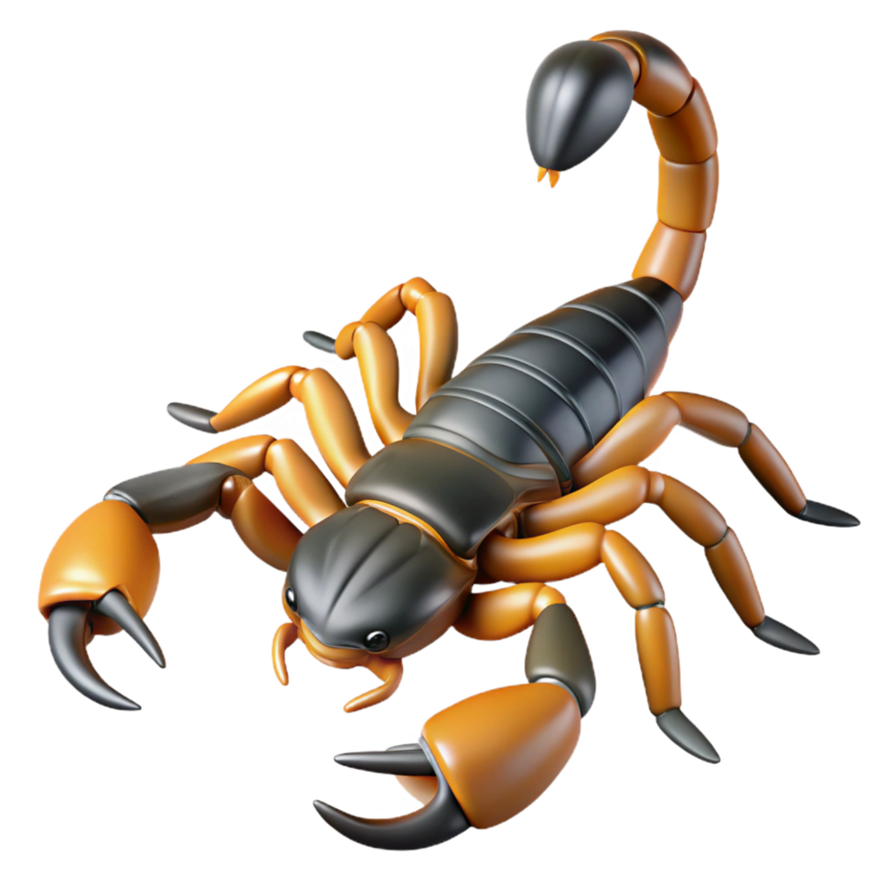 timeless retro A scorpion, NO BACKGROUND with Transparent Background. masterfully captured png