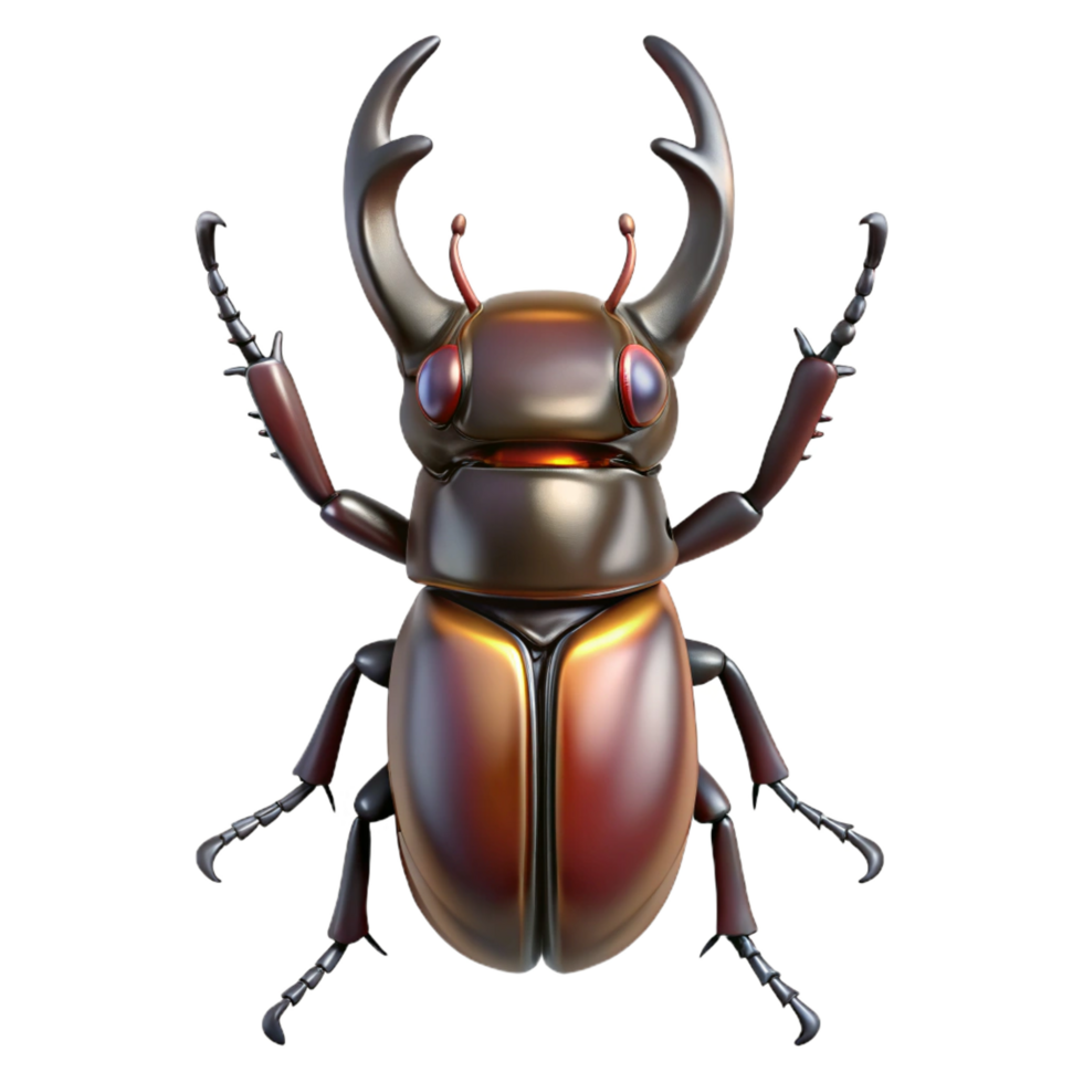 unforgettable victorian A stag beetle, NO BACKGROUND with Transparent Background. masterfully captured png