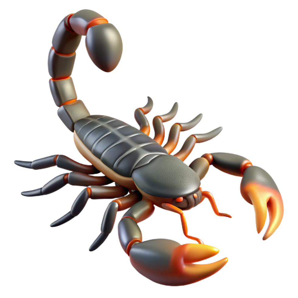 sought-after traditional A scorpion, NO BACKGROUND with Transparent Background. museum quality png