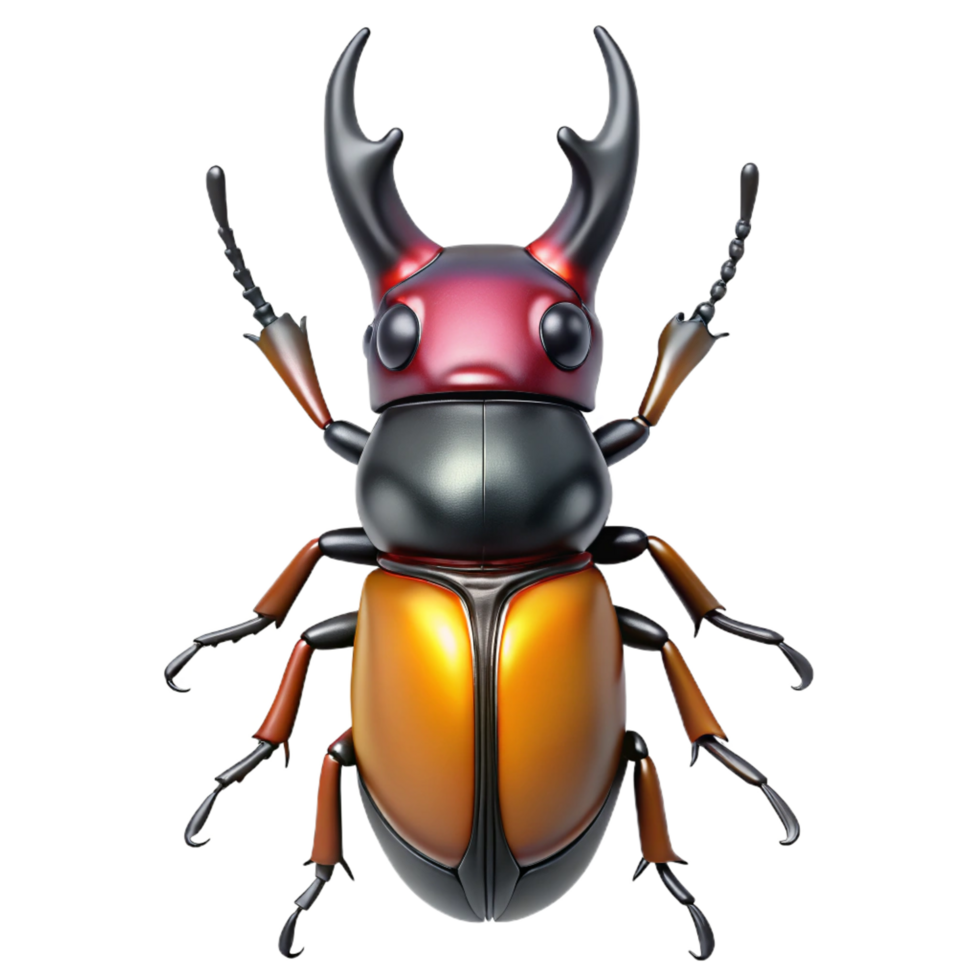 striking urban A stag beetle, NO BACKGROUND with Transparent Background. gallery standard png