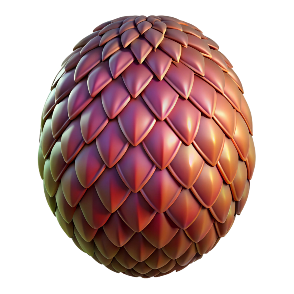 glorious bold urban A detailed dragon egg with intricate scales. NO BACKGROUND with Transparent Background. authentic png